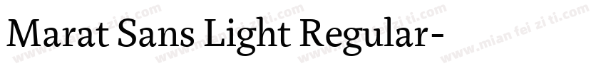 Marat Sans Light Regular字体转换